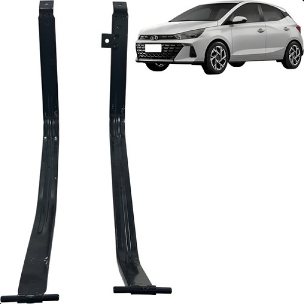 Par Cinta Suporte Tanque Combustível Hb20 Turbo 2023 A 2025 Preto