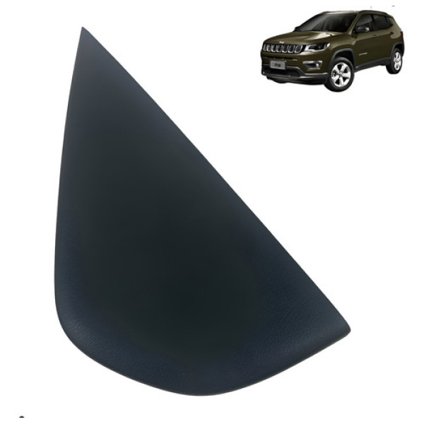 Acabamento Painel Esquerdo Jeep Compass 2016 2022 Preto Listras