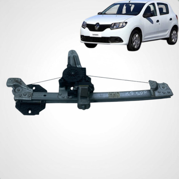 Motor Máquina Vidro Traseiro Sandero 1.0 2015 2019 Direito