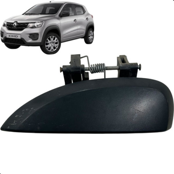 Maçaneta Externatraseira Esquerda Renault Kwid 1.0 2017 2020 Preto Traseira