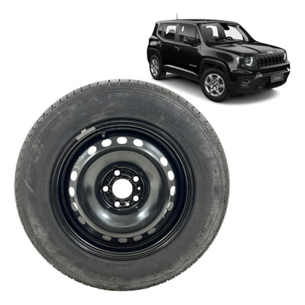 Roda Estepe  Aro 16 Jeep Renegade 1.8 2016 2017 2018 2019 Preto