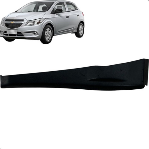 Moldura Grade Churrasqueira Parabrisa Direito Onix 2013 2019 Preto