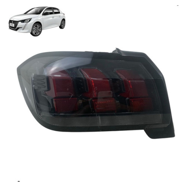 Lanterna Traseira Esquerda Peugeot 208 2020 A 2023  Esquerdo/motorista Vermelho