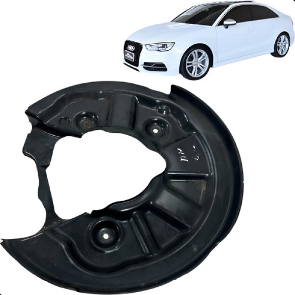 Defletor Pinça Freio Audi S3 Sedan 2014 A 2016 Tras Direita Preto
