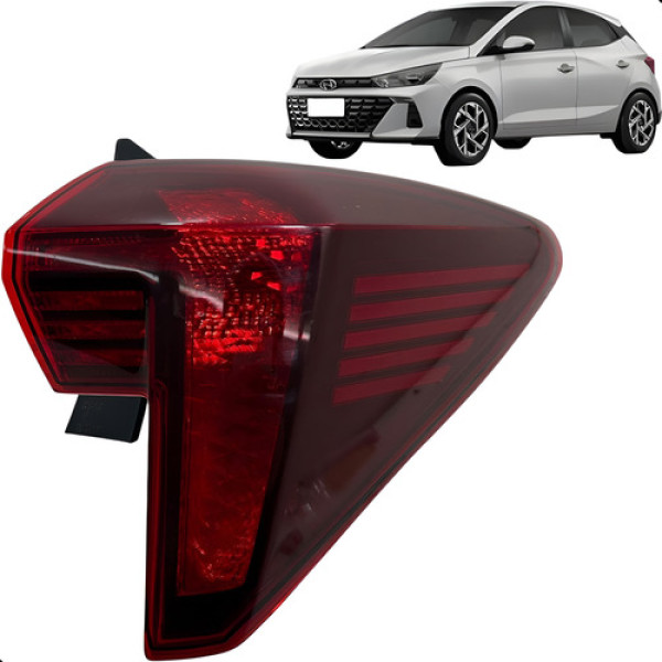 Lanterna Canto Direita Hyundai Hb20 2023 2024 2025 Hart Direito/passageiro Vermelho