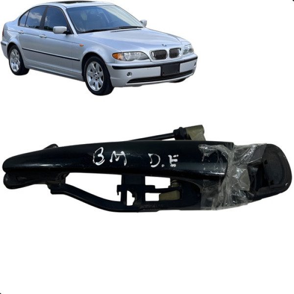 Maçaneta Porta Bmw 325i 2000a 2003 Dianteira Esquerda  Preto Dianteira