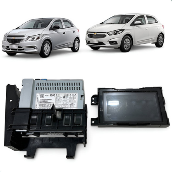 Kit Central My Link Rádio Multimídia Prisma Onix 2013 A 2019 Preto