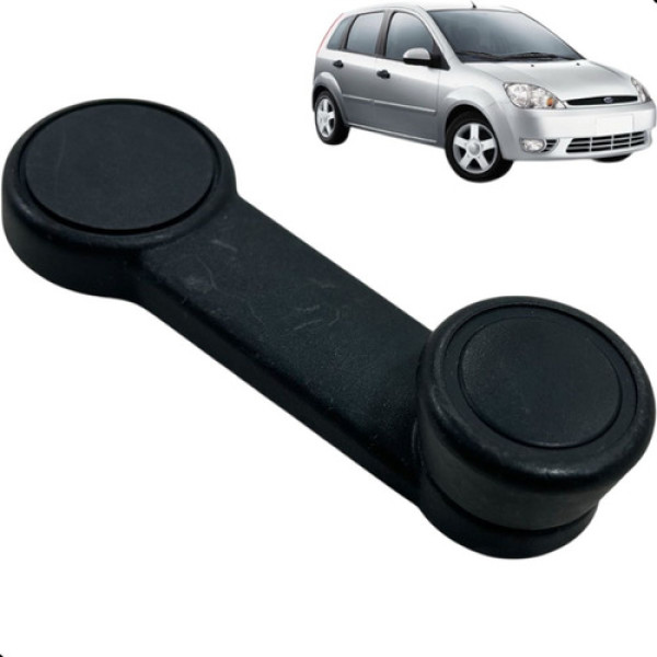 Manivela Do Vidro Ford Fiesta 1.0 2007 A 2013 Preto