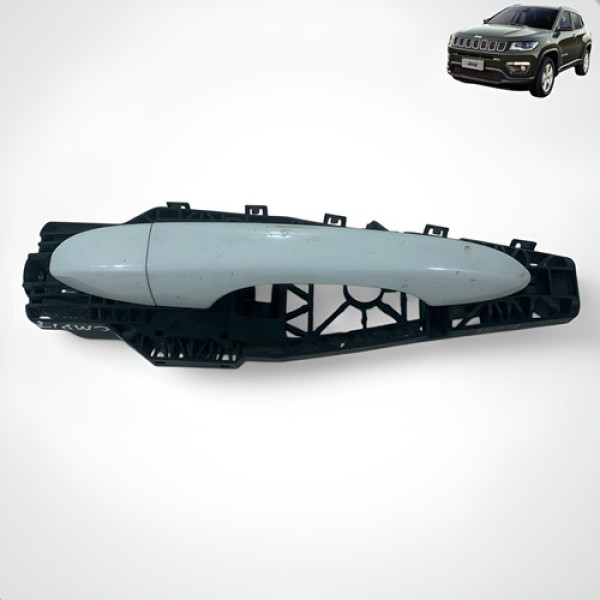 Maçaneta Externa Traseira Esquerda Compass 2016 A 2021  Branco