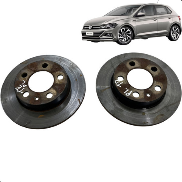 Par De Disco De Freio Traseiro Esquerdo Polo Tsi 2018 A 2021