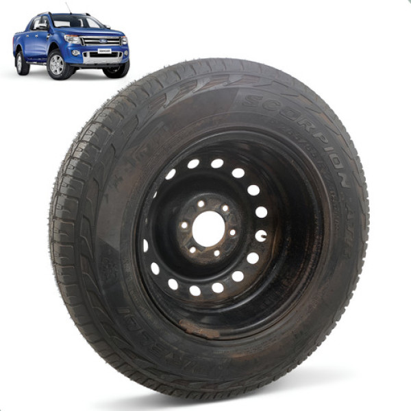 Roda Estepe Aro 17 Ford Ranger 2013 A 2016 Ab391007fa Preto