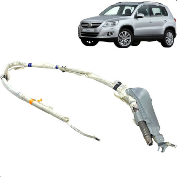 Airbag Cortina Lateral Direita Tiguan 2010 2011 2012 2013 Bege