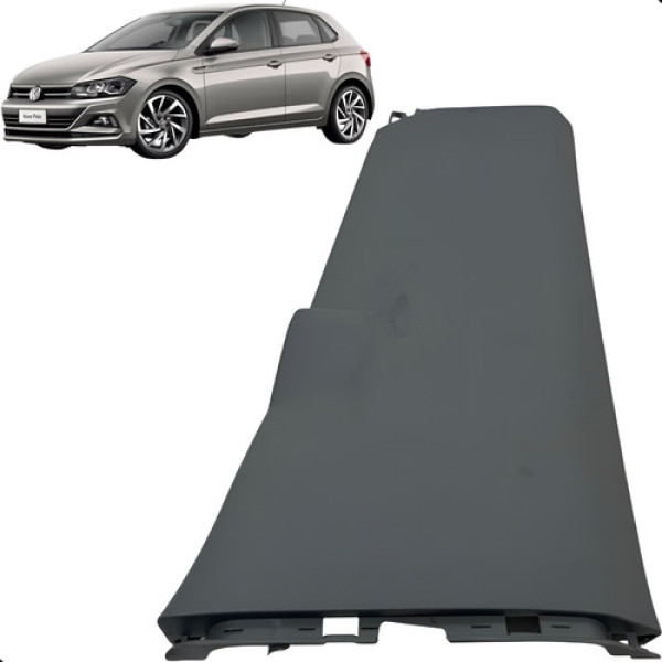 Acabamento Coluna Central Direita Vw Polo Nivus 2017 2021 Preto