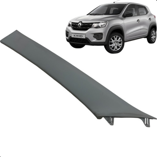 Moldura Coluna Parabrisa Esquerdo Renault Kwid 2018 A 2021 Preto