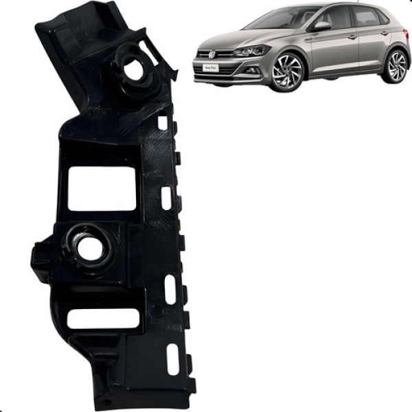 Guia Suporte Parachoque Traseiro Esquerdo Polo 2018 A 2021