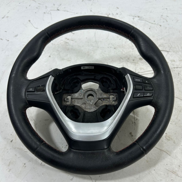 Volante Direção Bmw 120i 2012 E 2016  Couro Multifuncional Preto