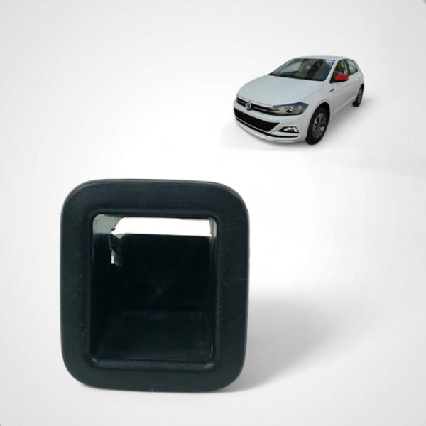 Acabamento Isofix Banco Traseiro Volkswagen Polo 2019 A 2022 Preto