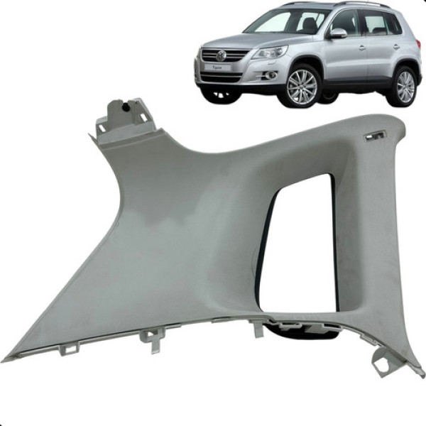 Acabamento Coluna Traseira Esquerda  Tiguan  2010 A 2014 Preto