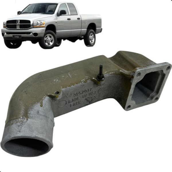 Cano Tubo Turbina Dodge Ram 2500 5.9 2008 2009 2010 - Prateado