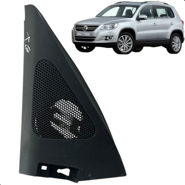 Acabamento Retrovisor Esquerdo Volkswagen Tiguan 2010  2014  Preto