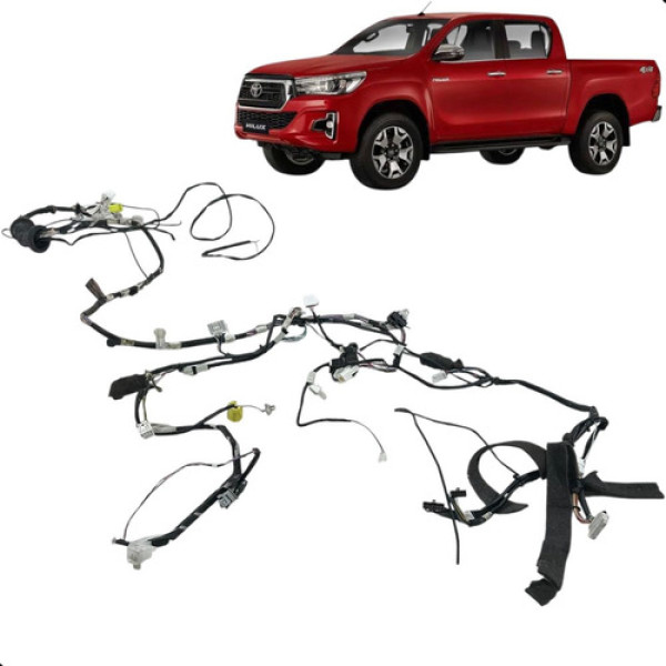 Chicote Porta Dianteira Esquerda Hilux 2016 A 2022 Completo