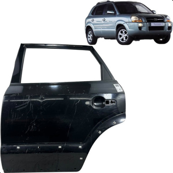 Porta Traseira Esquerda Hyundai Tucson 2008 A 2015 Traseira Esquerda Preto
