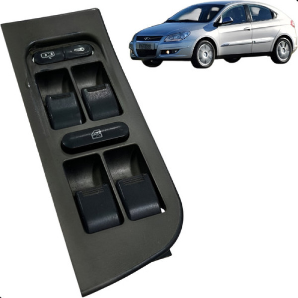 Botão Comando Vidro Porta Diant Esquerda Chery Cielo 2010