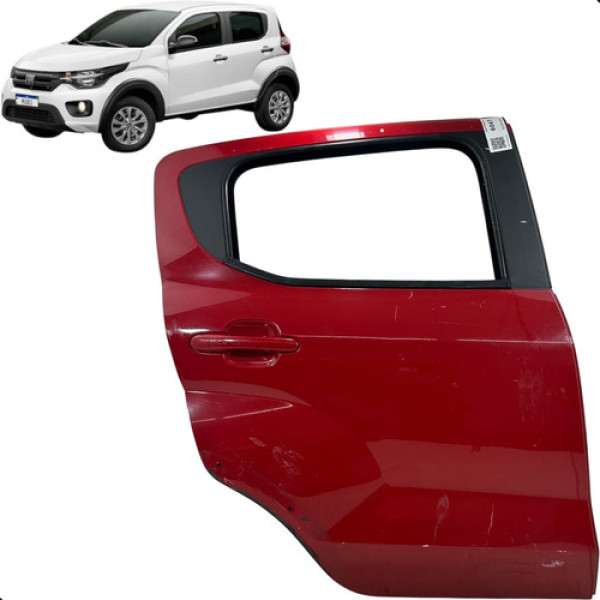 Porta Traseira Direita Fiat Mobi Way 2016 2017 2018 A 2023 Traseira Direita Vermelho