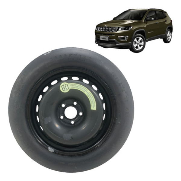 Estepe Compass Renegade Toro 2017 2021 Furacão 5x110  Preto