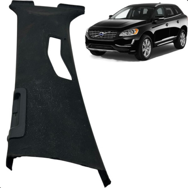 Acabamento Moldura Coluna Esquerda Volvo Xc60 2.0 2014 A2017 Preto