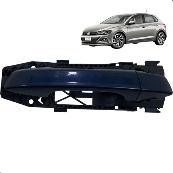 Maçaneta Traseira Direita Polo 2018 2019 2020 2021 Original Preto Traseira