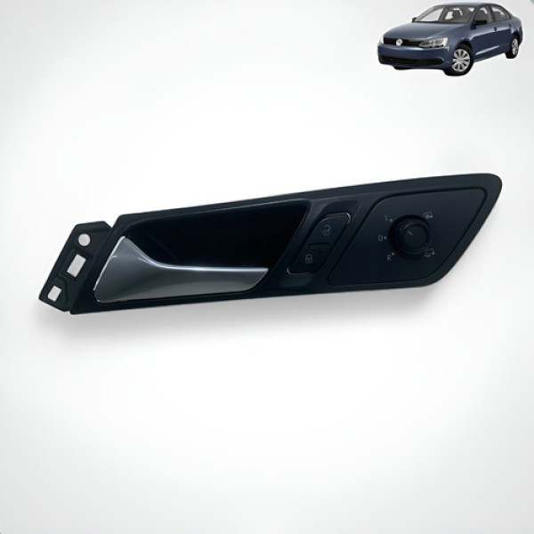 Maçaneta Interna Dianteira Esquerda Jetta 2011 2015  Preto Dianteira