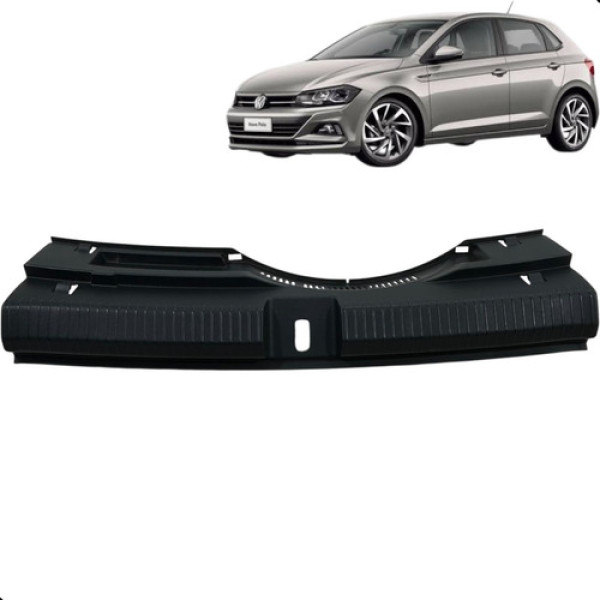 Acabamento Tampa Traseira Volkswagen Polo Confort  2018 2021 Preto