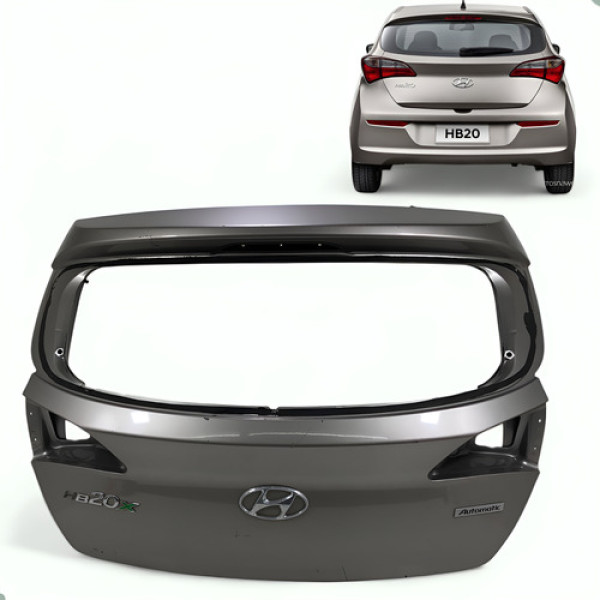 Tampa Traseria Porta Malas Hyundai Hb20 2012 A 2019  - Cinza