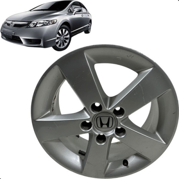 Roda Aro 16 Avulsa Honda New Civic 2008 A 2011 Original Prateado