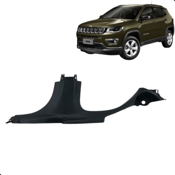 Acabamento Soleira Direita Jeep Compass 2.0 Flex 2018 A 2021 Preto