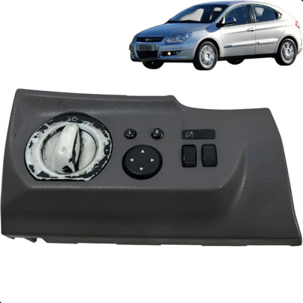 Comando Regulagem Luz Retrovisor Chery Cielo 1.6 2010