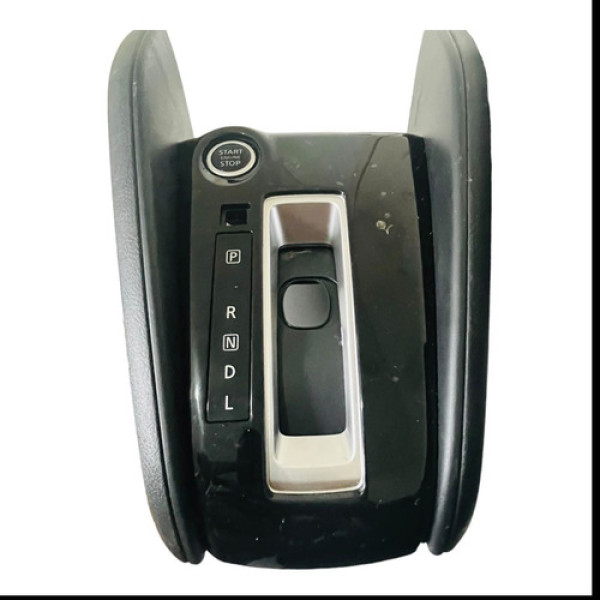 Moldura Alavanca Marcha Com Start Stop Kicks 2018 Á 2022 - Preto