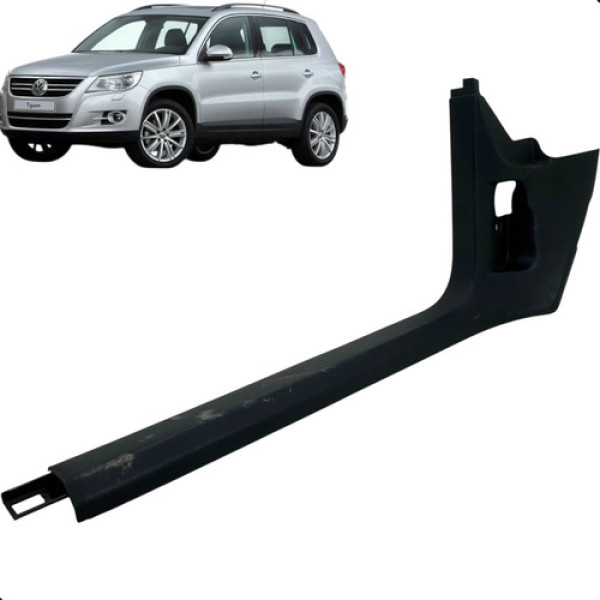Acabamento Soleira Dianteira Esquerda Tiguan 2010 A 2012 Preto