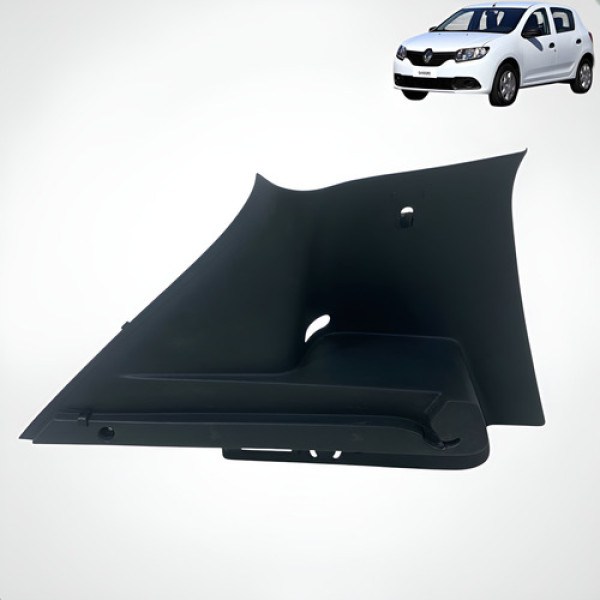 Suporte Tampão Bagagito Sandero 2015 2021 Esquerdo Preto