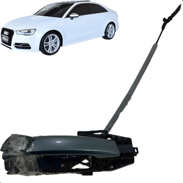 Maçaneta Porta Traseira Esquerda Audi S3 A3 Sedan 2014 2016 Cinza Traseira