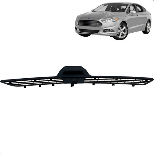 Grade Superior Churrasqueira Painel Ford Fusion 2014 2017 Preto Fosco