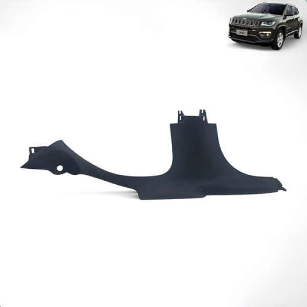 Soleira Traseira Jeep Compass 2017 A 2021 Esquerda Preto