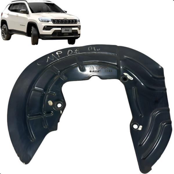 Espelho Disco Freio Dianteiro Esquerdo Compass 2.0 2022 Preto