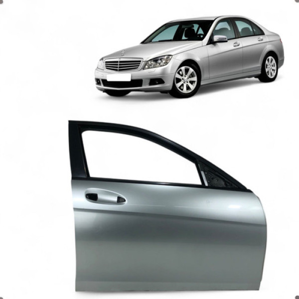 Porta Dianteira Direita Mercedes Benz C180 C200 2009 A 2013 Dianteira Direito Prateado