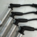 Kit 4 Cabo Vela Ignição Chevrolet Onix Prisma 1.0 2013 2019 Preto