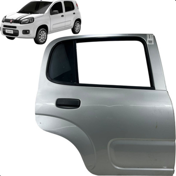 Porta Traseira Direita Fiat Uno Vivace 2010 A 2021 Traseira Direito Prateado