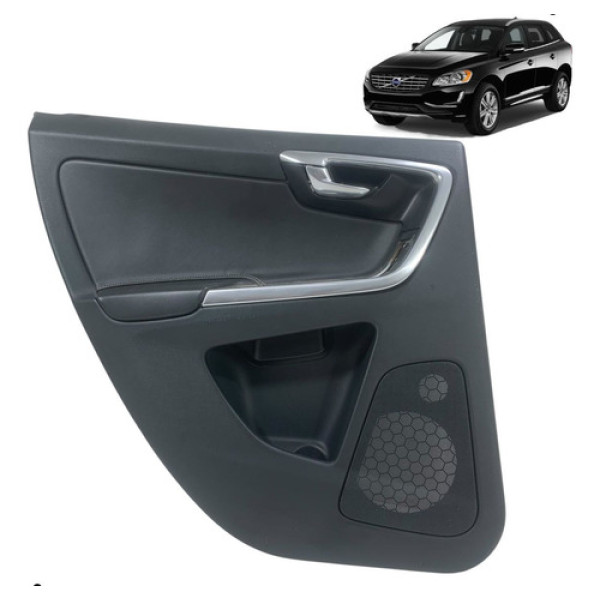 Forro Porta Traseira Esquerda Volvo Xc60 2014 A 2017 Preto