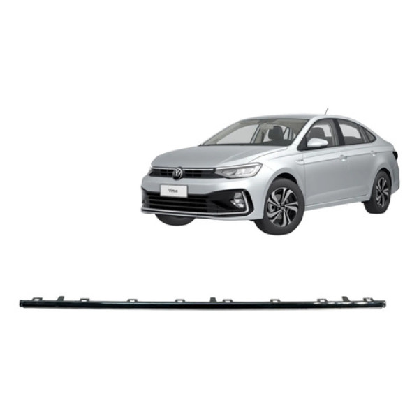 Friso Cromado Parachoque Traseiro Virtus 2023 A 2024 Cromado