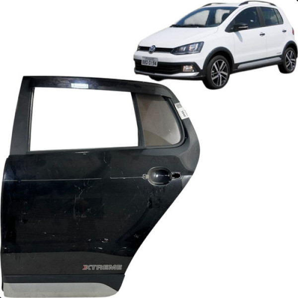 Porta Traseira Esquerda Vw Fox Xtreme 2015 A 2021 C5840 Traseira Esquerdo Preto